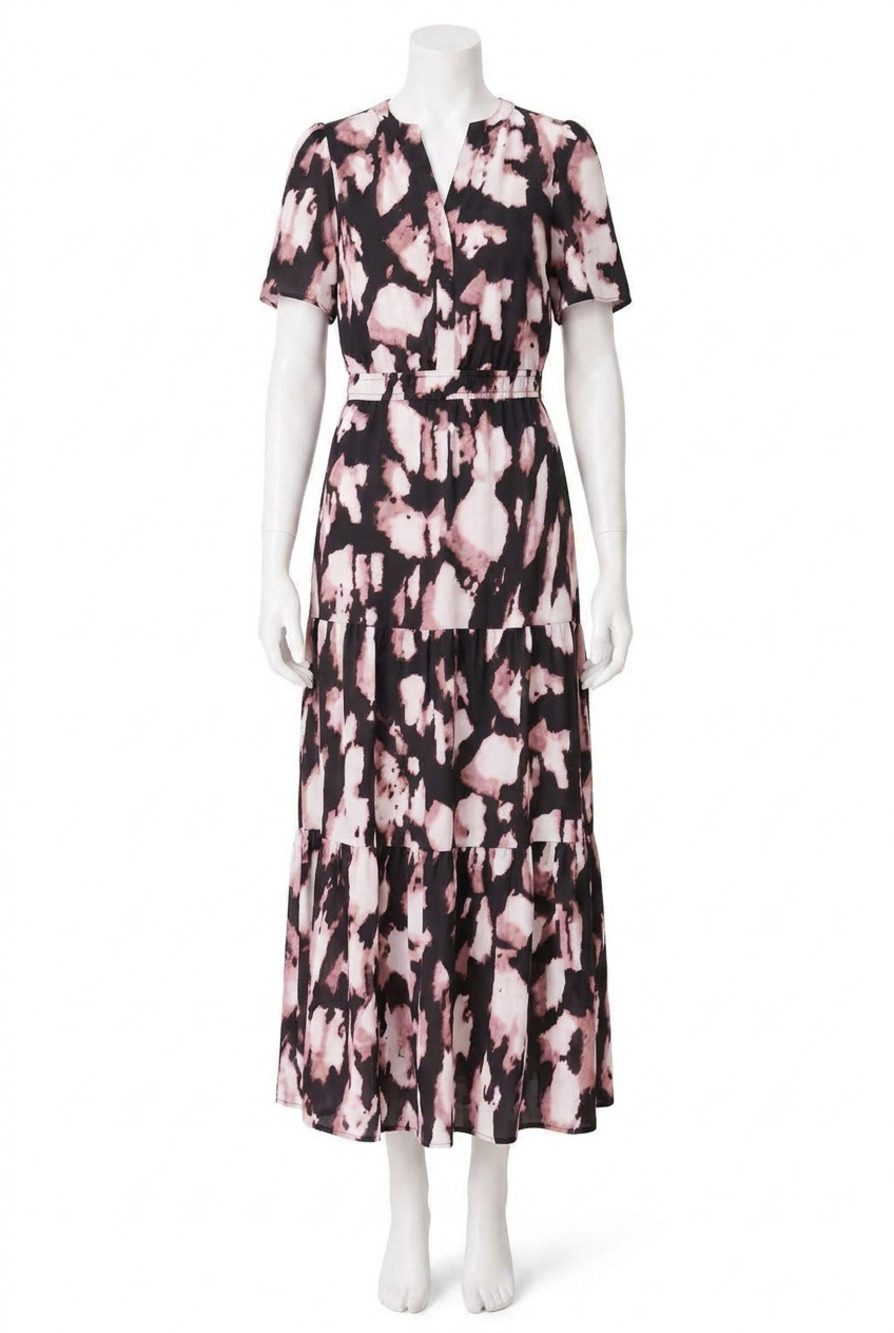 NEW NIC + ZOE spring shadow daydream dress in black multi